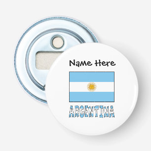Argentinien und argentinische Flagge mit Ihrem Nam Flaschenöffner