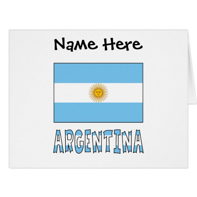 Argentinien und Argentinische Flagge Personalisier (Vorderseite (Horizontal))