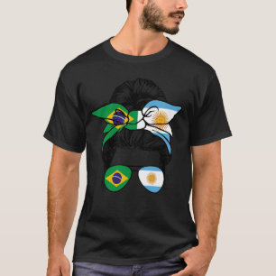 Argentinien und Brasilien Mix Halbzeit Argentinier T-Shirt