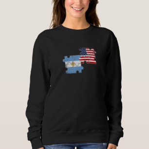 Argentinien USA Heimatland Argentinier Amerikanisc Sweatshirt