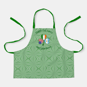 Argentinien USA Irisches Flaggen-Shamrock Personal Schürze