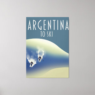 Argentinien Vintages Skipposter Leinwanddruck