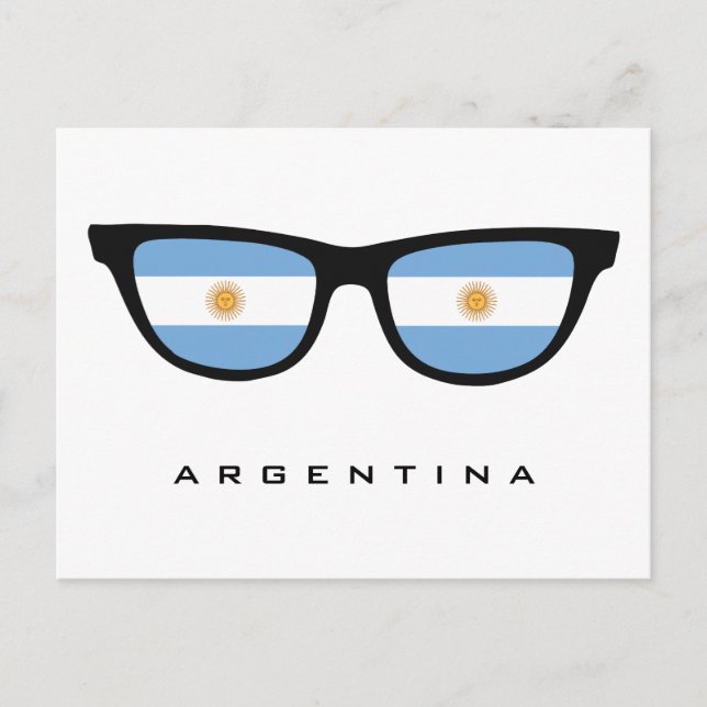 Argentinien weist Sondertext und Farbpostkarte auf Postkarte (Vorderseite)