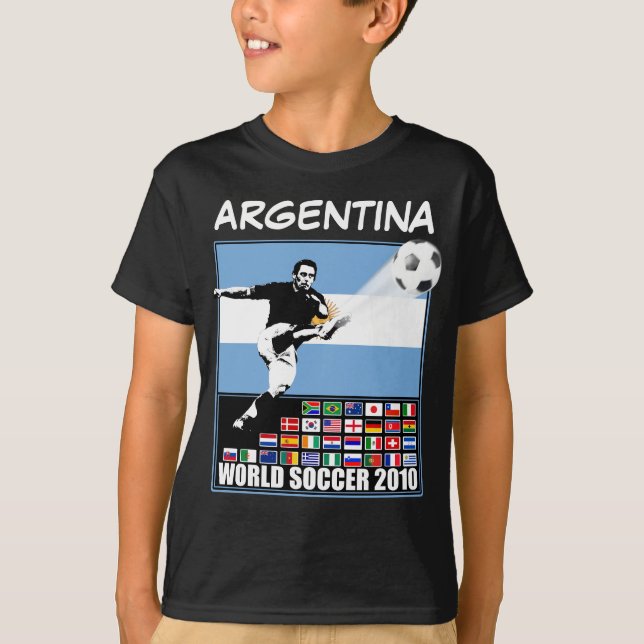 Argentinien-Weltfußball 2010 T-Shirt (Vorderseite)