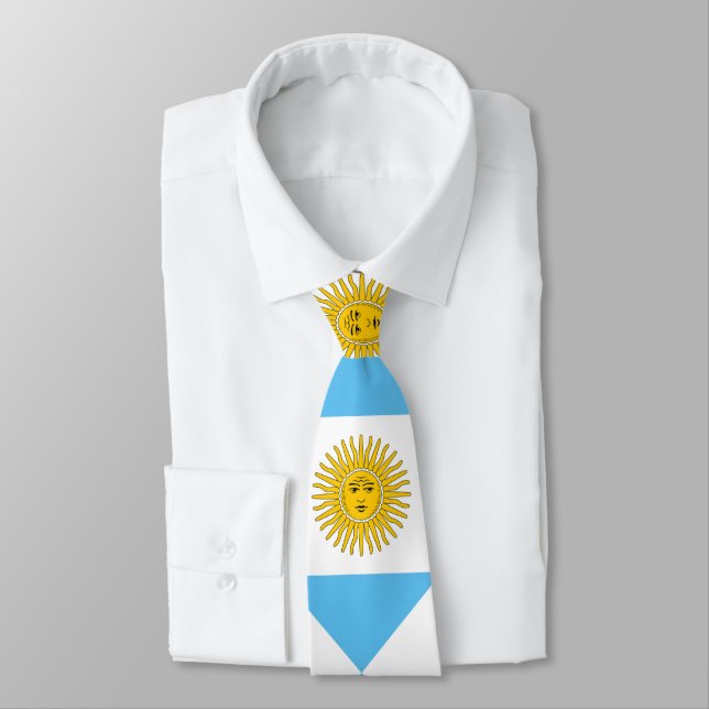 Argentinienflaggenmuster Krawatte (Gebunden)