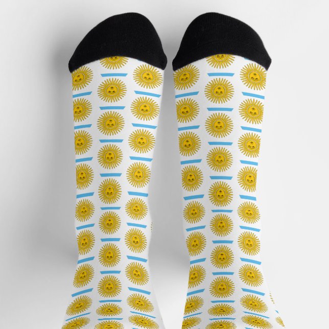 Argentinienflaggenmuster Socken (Oben)