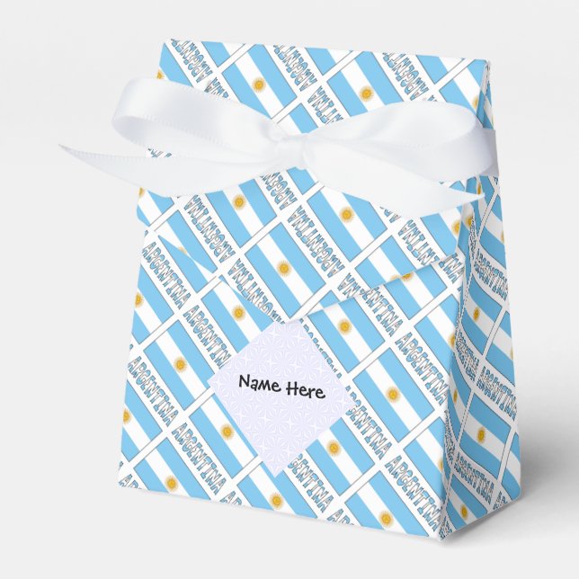Argentiniens argentinische Flagge - Personalisiert Geschenkschachtel (Vorderseite)