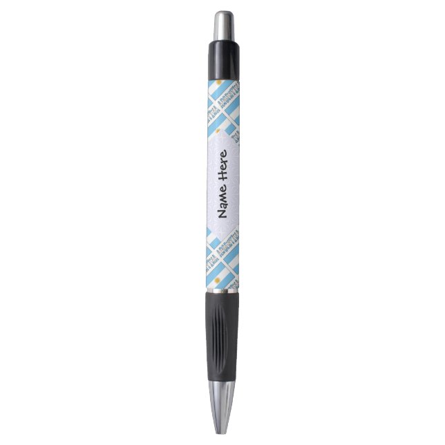 Argentiniens argentinische Flagge - Personalisiert Kugelschreiber (Vorderseite Vertikal)