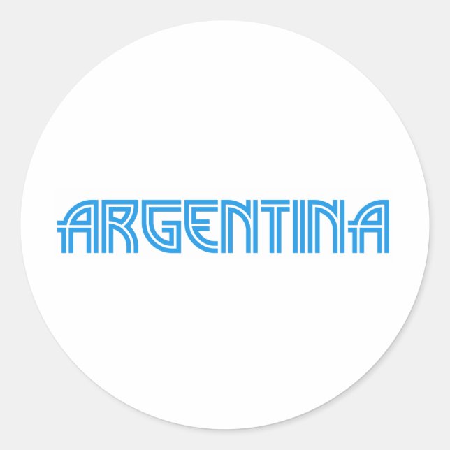 Argentiniens Design! Runder Aufkleber (Vorderseite)
