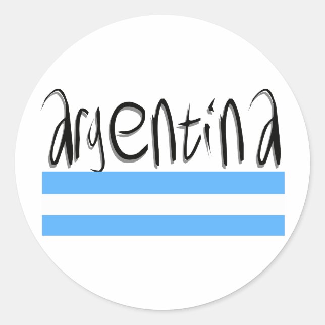 Argentiniens Design! Runder Aufkleber (Vorderseite)