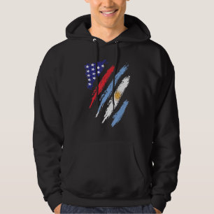 Argentiniens Grown Flag USA Patriot Heritage Hoodie