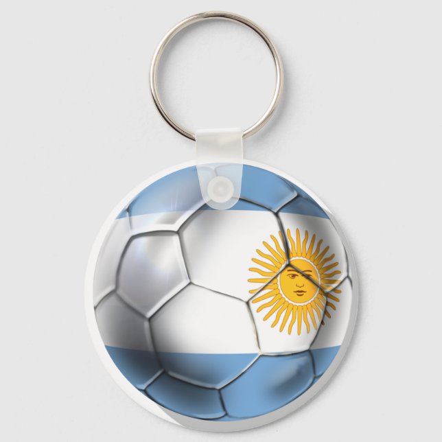 Argentiniens Shirts für den Fußballball Schlüsselanhänger (Vorderseite)