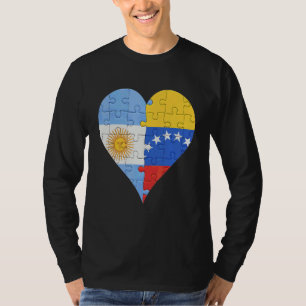 Argentiniens venezolanisches FlaggenHerz T-Shirt