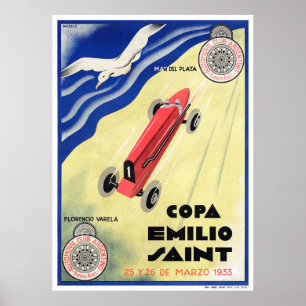 Argentiniens Vintage Reiseplan wiederhergestellt Poster