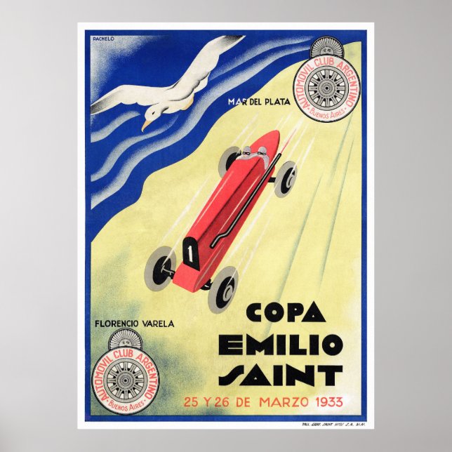 Argentiniens Vintage Travel Poster wiederhergestel (Vorne)