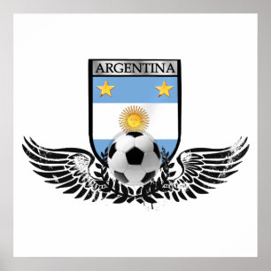 Argentiniens Weltmeister Winged-Futbol-Schild Poster