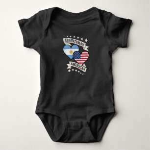Argentinier amerikanische Herzflags Argentinien Am Baby Strampler