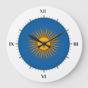 Argentinier sol de mayo große wanduhr