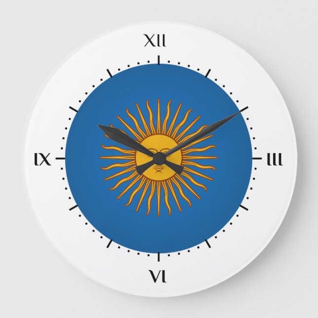 Argentinier sol de mayo große wanduhr (Vorderseite)