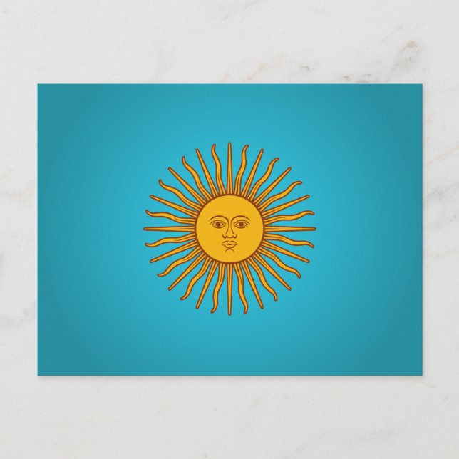Argentinier Sol de Mayo Postkarte (Vorderseite)