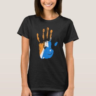 Argentinische Antarktis-Flagge Hand Männer Frauen T-Shirt