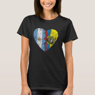 Argentinische Fahnen Ecuadors Herz Argentinien Ecu T-Shirt