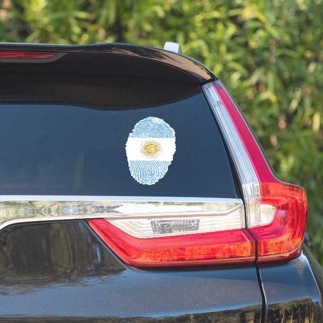 Argentinische Fingerabdruckflagge Aufkleber (Auto Seite)