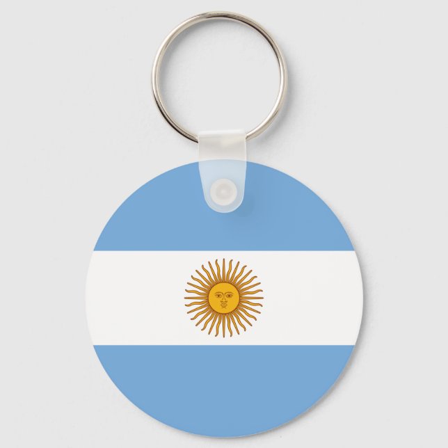 Argentinische Flagge AR Schlüsselanhänger (Vorderseite)