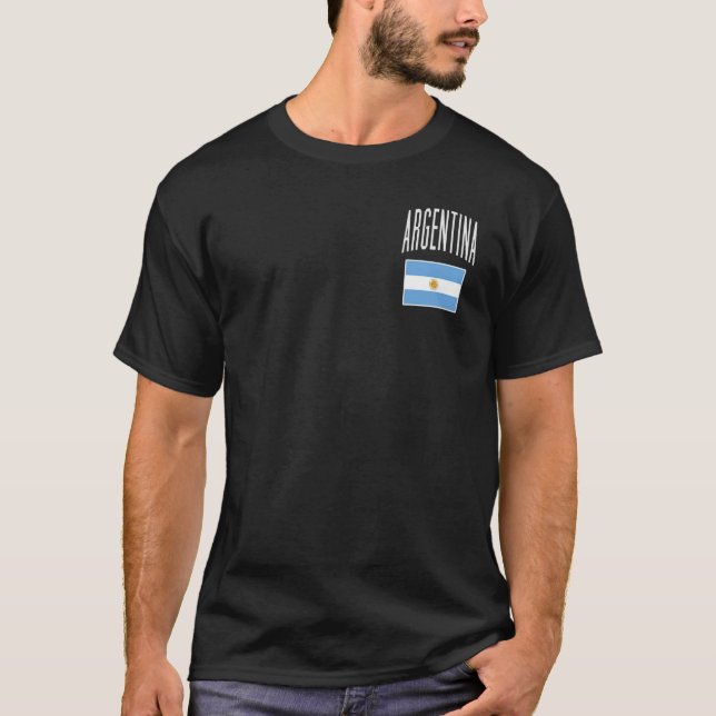 Argentinische Flagge Argentiniens Fußball-Fan Männ T-Shirt (Vorderseite)
