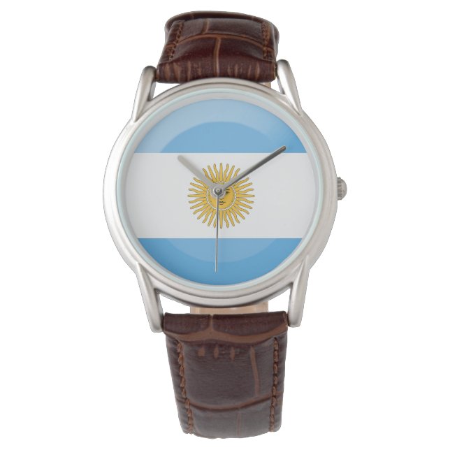 Argentinische Flagge Armbanduhr (Vorderseite)