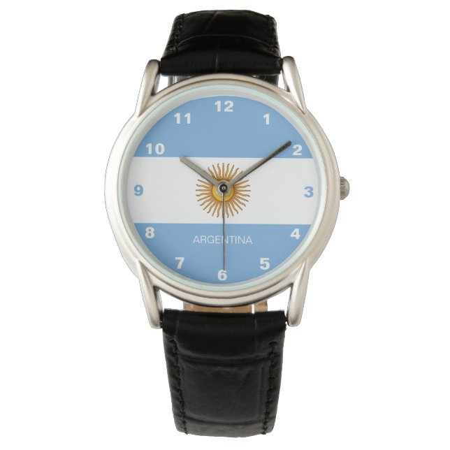Argentinische Flagge Armbanduhr (Vorderseite)