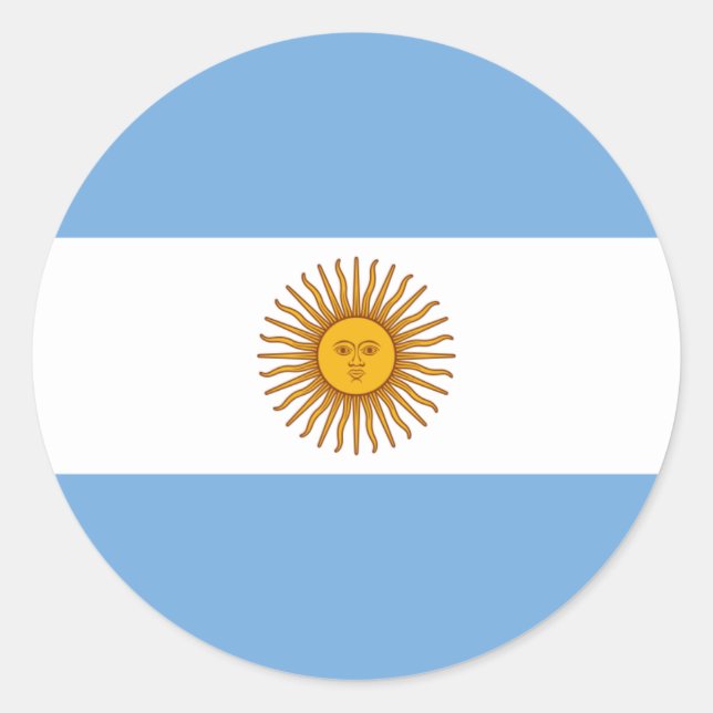 Argentinische Flagge - Bandera Argentinien Runder Aufkleber (Vorderseite)