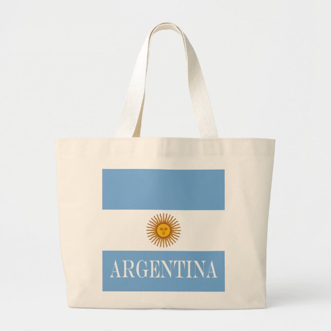 Argentinische Flagge Bandera De Argentina Jumbo Stoffbeutel (Vorne)