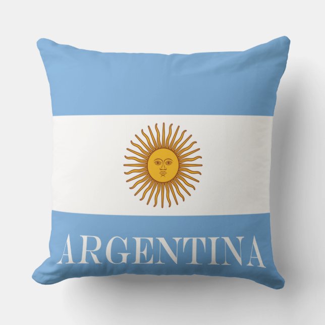 Argentinische Flagge Bandera De Argentina Kissen (Vorderseite)