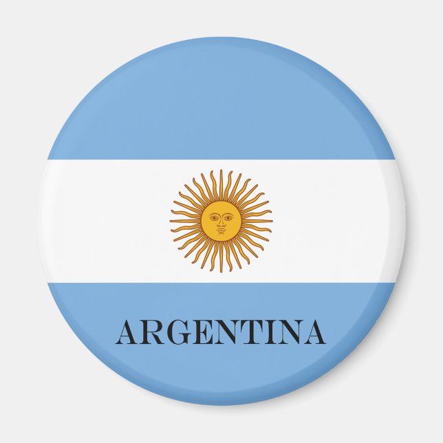 Argentinische Flagge Bandera De Argentina Magnet (Vorne)