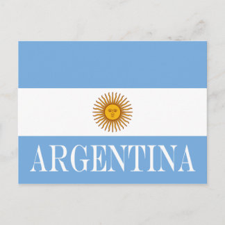 Argentinische Flagge Bandera De Argentina Postkarte