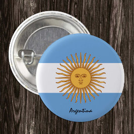Argentinische Flagge Button