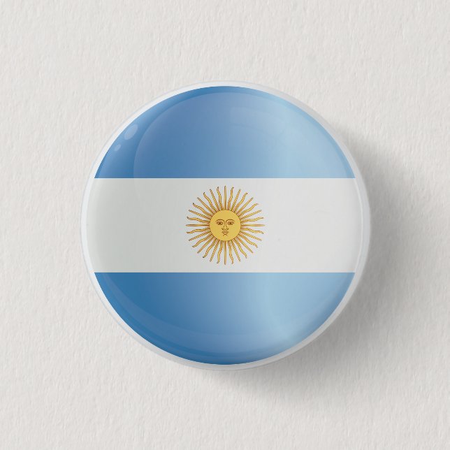 Argentinische Flagge Button (Vorderseite)