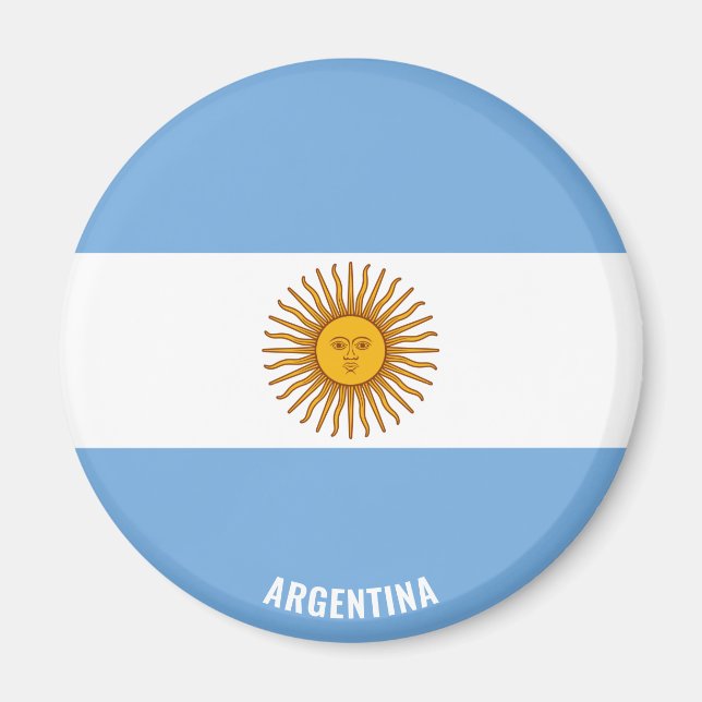 Argentinische Flagge Charming Patriotic Magnet (Vorne)