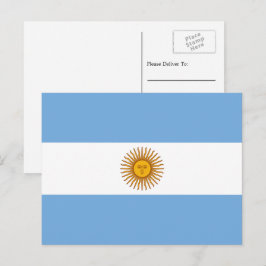 Argentinische Flagge, Flagge Argentiniens Postkarte