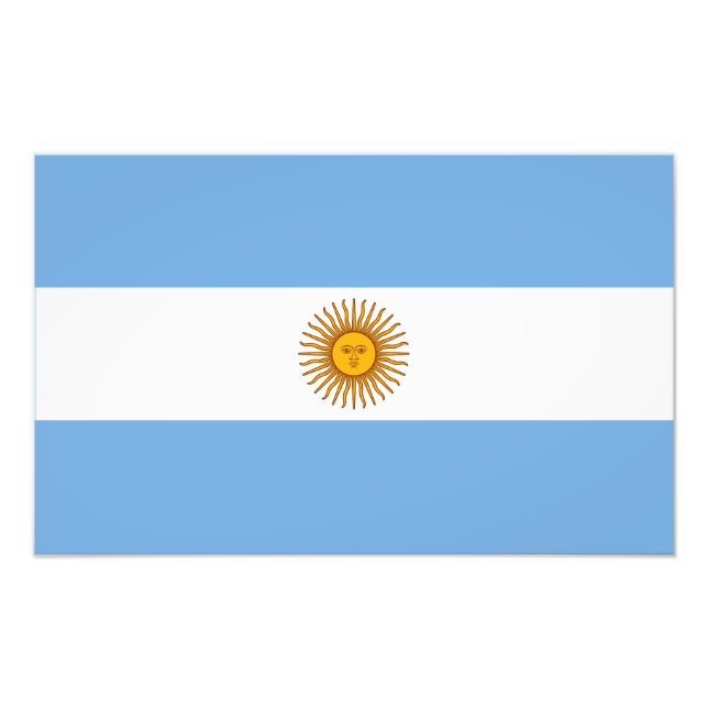 Argentinische Flagge Fotodruck (Vorne)