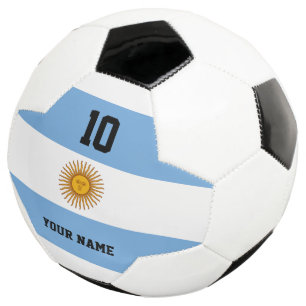 Argentinische Flagge Fußball mit individuellem Nam