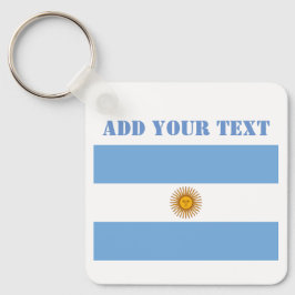 Argentinische Flagge Fußbälle Fußball Argentinisch Schlüsselanhänger