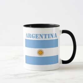 Argentinische Flagge Fußbälle Fußball Argentinisch Tasse
