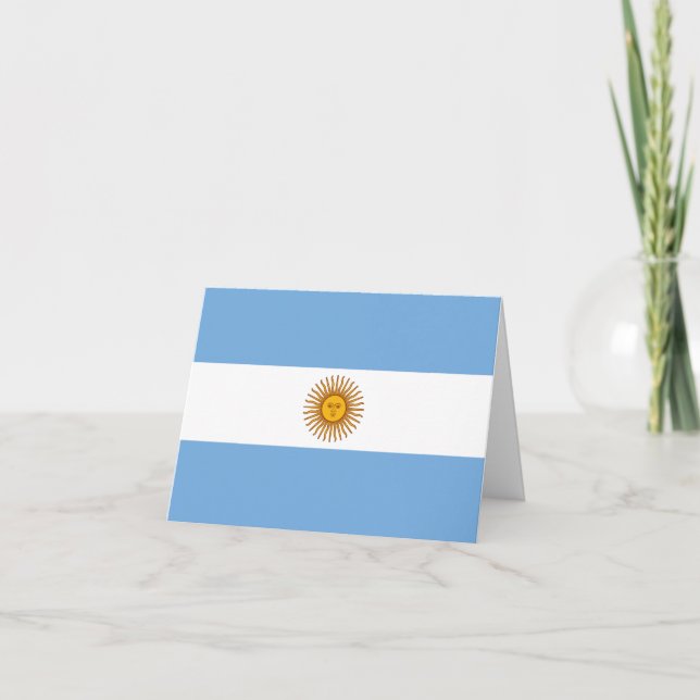 argentinische Flagge Karte (Vorderseite)