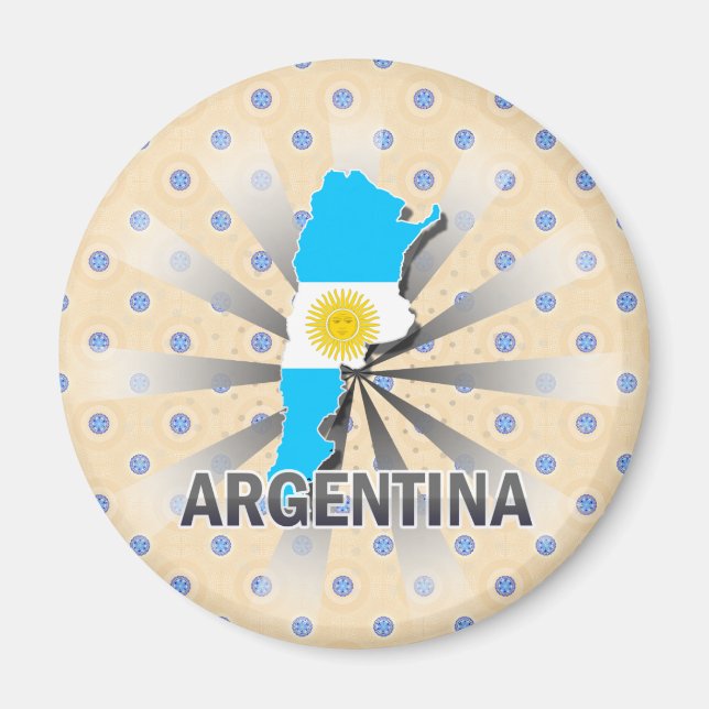 Argentinische Flagge Karte 2.0 Magnet (Vorne)