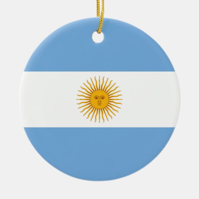 Argentinische Flagge Keramik Ornament (Vorne)