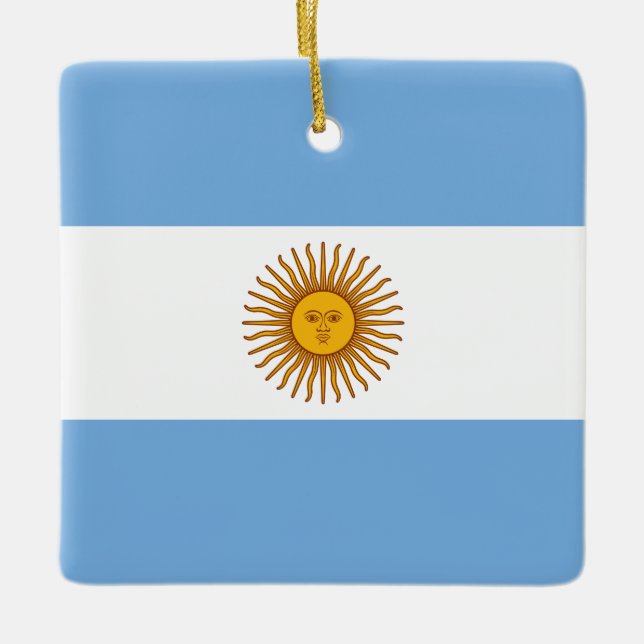 argentinische Flagge Keramikornament (Vorderseite)