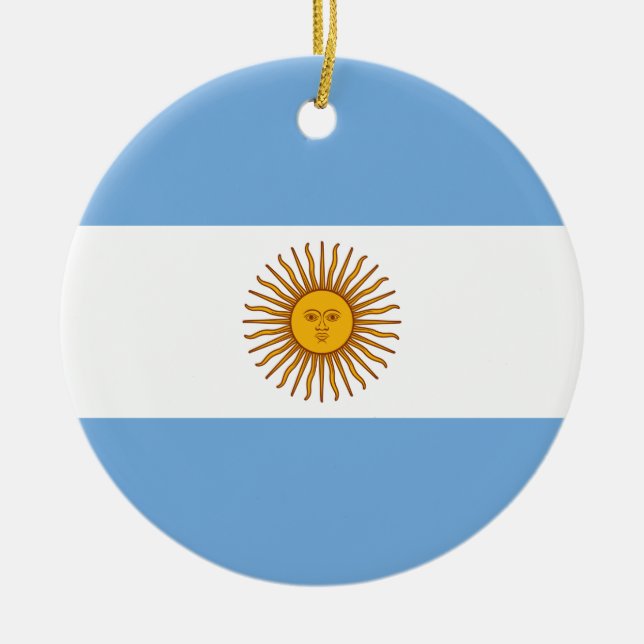 Argentinische Flagge Keramikornament (Vorne)