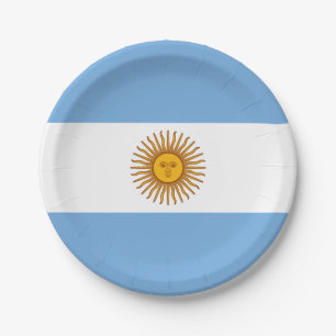 Argentinische Flagge Pappteller